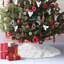 Jupe d'arbre de Noël en fausse fourrure