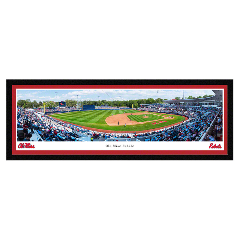 «Ole Miss Rebels» par James Blakeway, Cadre d'angle fermé noir, Oui, H 15 po x l 41,5 po x P 0,88 po