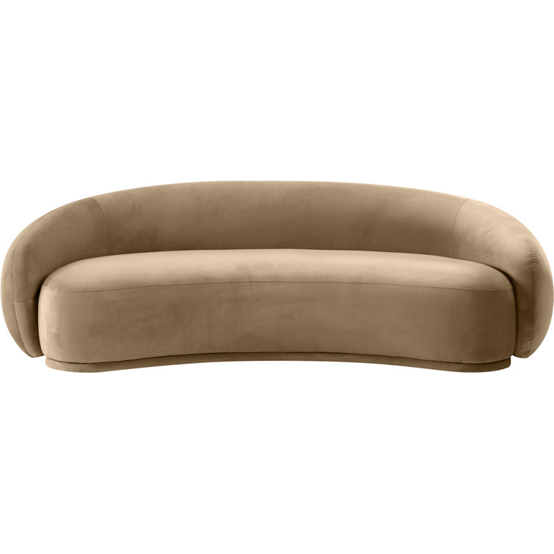 Canapé en velours 93 po Emery, Velours beige