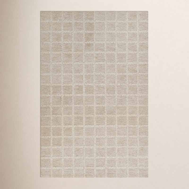 Lanora Hand Tufted Wool Geometric Indoor Rug, Rectangle 8' x 10'