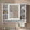 Armoire de toilette 3 en 1, armoire à pharmacie murale de 36 pouces avec tablette réglable et porte à fermeture en douceur, miroir haute définition avec rangement pour meuble-lavabo de salle de bain