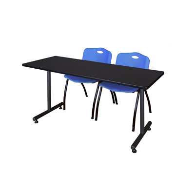 Table de formation en T Nick Nick, chaises empilables 2 M