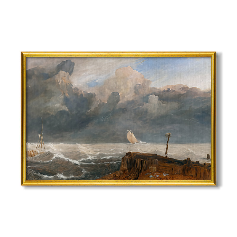 Port Ruysdael, 1827-J.M.W. Turner - Toile encadrée sur mesure, 24x34 INNER SIZE, Framed Canvas