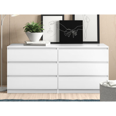 Commode double 6 tiroirs l 55 po