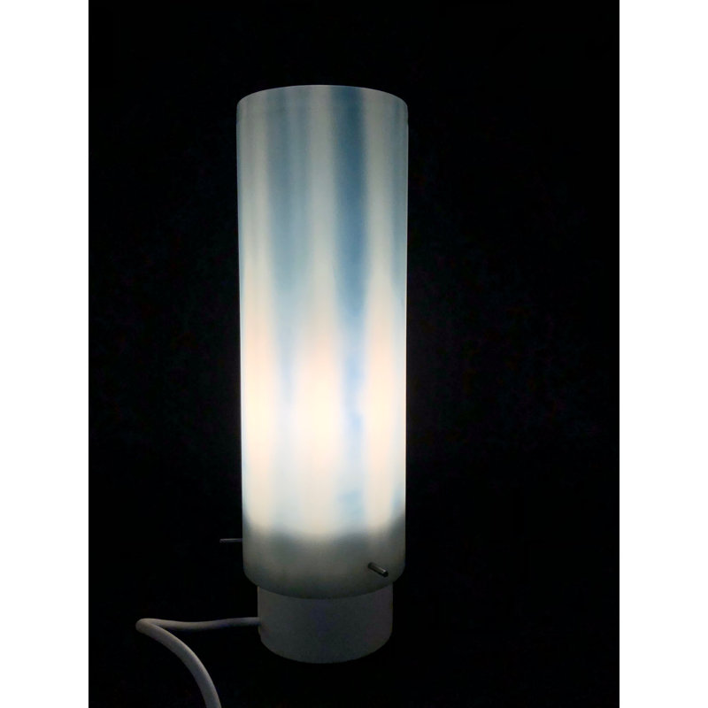Bradham Table Lamp, White, Light blue