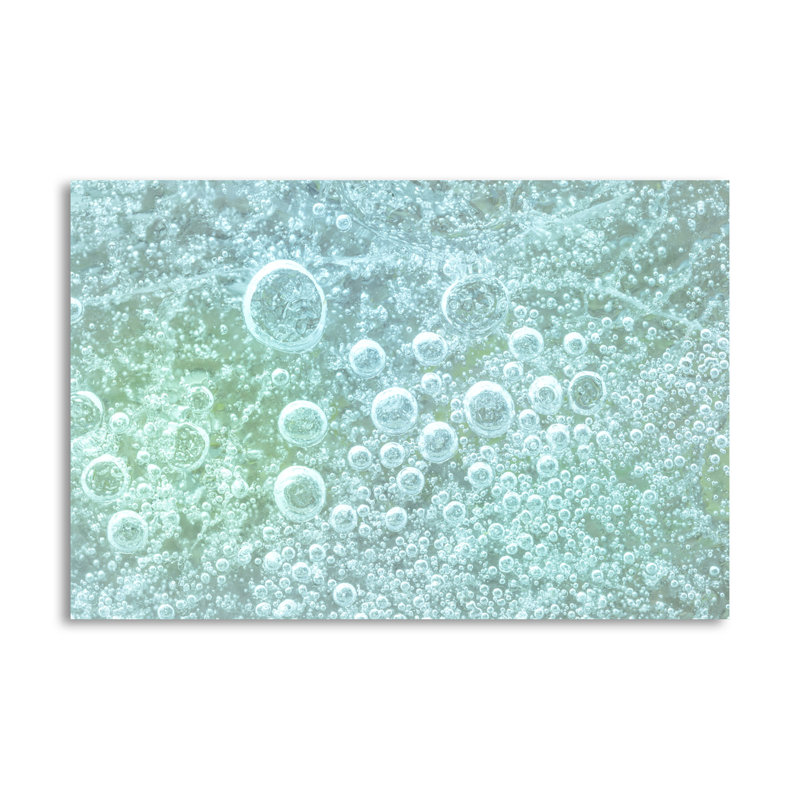 «Frozen Bubbles I» par Katthy Mahan - impression d'art graphique, H 16 po x l 24 po x P 0,01 po, Papier