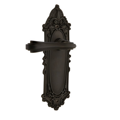 Plaque de passage victorienne (couloir et garde-robe) avec levier à fleur