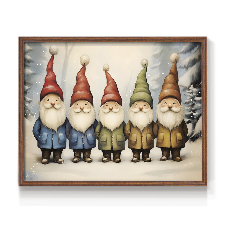 Art de Noël - DCCCLXVII - Reproduction encadrée - Restickable, H 11 po x l 14 po, Noyer