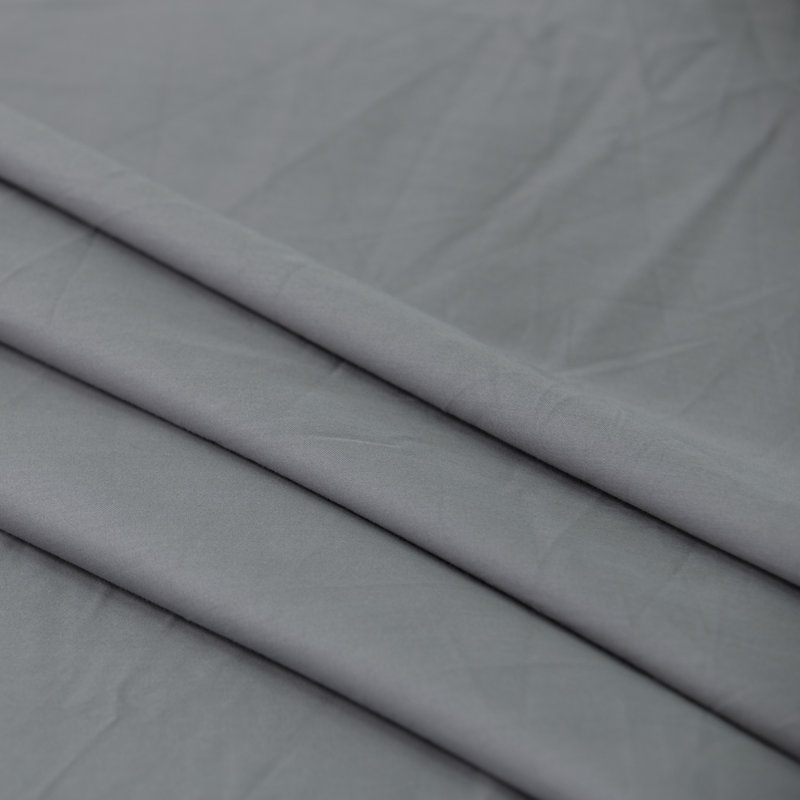  Long Staple Cotton Sateen 400 Thread Count Duvet Cover Set, Dark Gray, King Duvet Cover + 2 King Shams