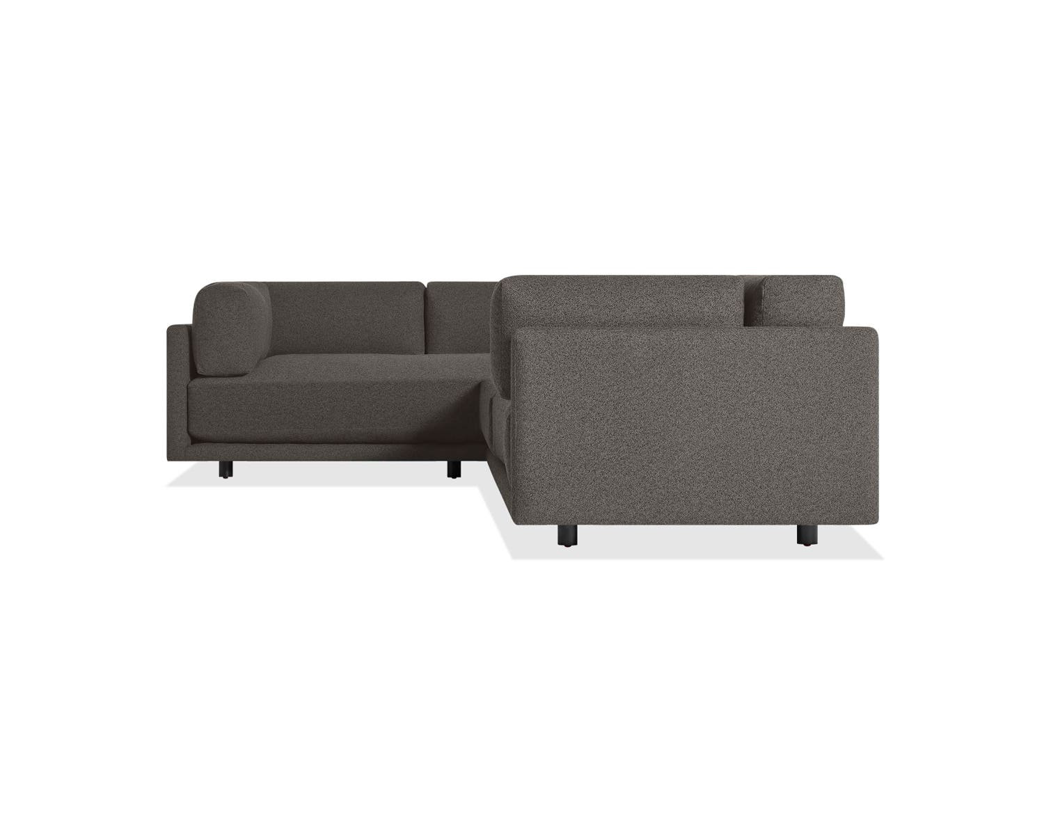 Sunday Upholstered L-Sectional, Right Hand Facing, Kelso Charcoal 100% Polyester