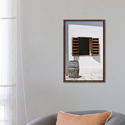 Window With Barrel 1 Piece Wall Art on Canvas