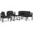  Single Sofa Anthracite Aluminum, Fabric (100% Polyester) Single