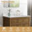 36" Engineered Stone Bathroom Vanity Top With Rectangular Undermount Sink, 4" Backsplash