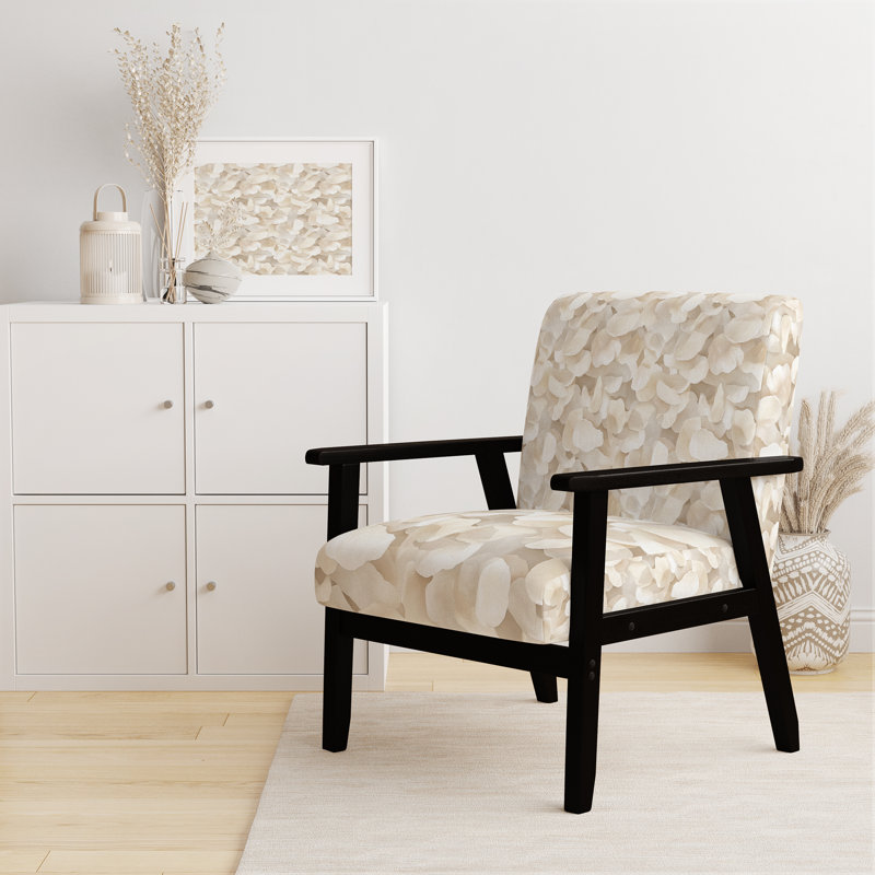 Chaise rembourrée French Country, Accoudoirs carrés noirs