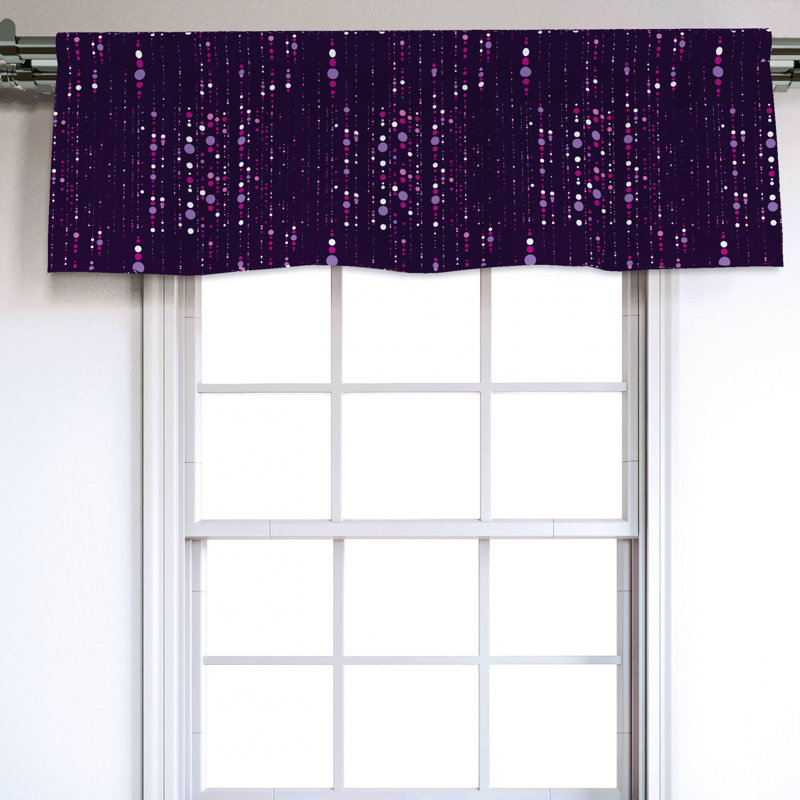 Sateen Abstract Ruffled Window Valance