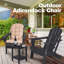 Ensemble de 2 chaises pliantes Adirondack avec coussin, surdimensionné en Hdpe et résistant aux intempéries-103555379