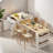 82.72" Kitchen Island with Extendable Dining Table for 4-6 Person, Faux Mable Kitchen Table with Power Outlet for Kitchen, Dining Room