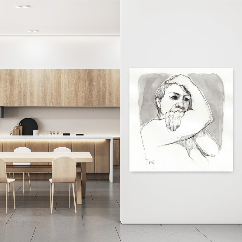 Marissa, art mural contemporain abstrait, H 48 po x l 48 po
