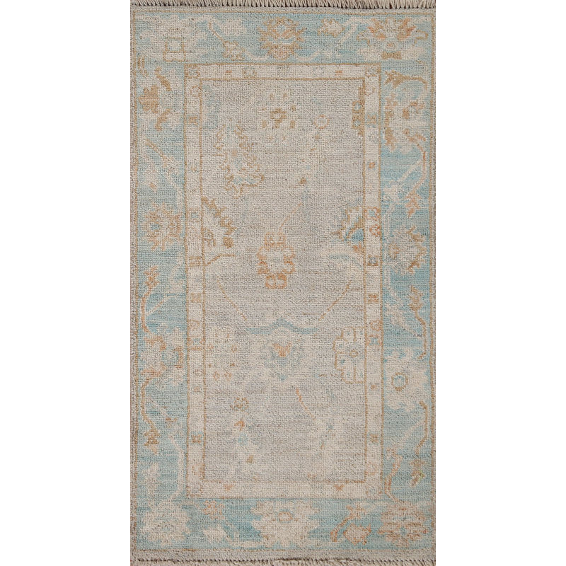 Tapis turc Oushak en laine noué à la main 2X4