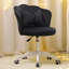 Cute Petal Desk Chair Velvet Vanity Chair With Bow Cushion, Butterfly Office Chairs For Bedroom Computer Task Chairs With Back-1903201666