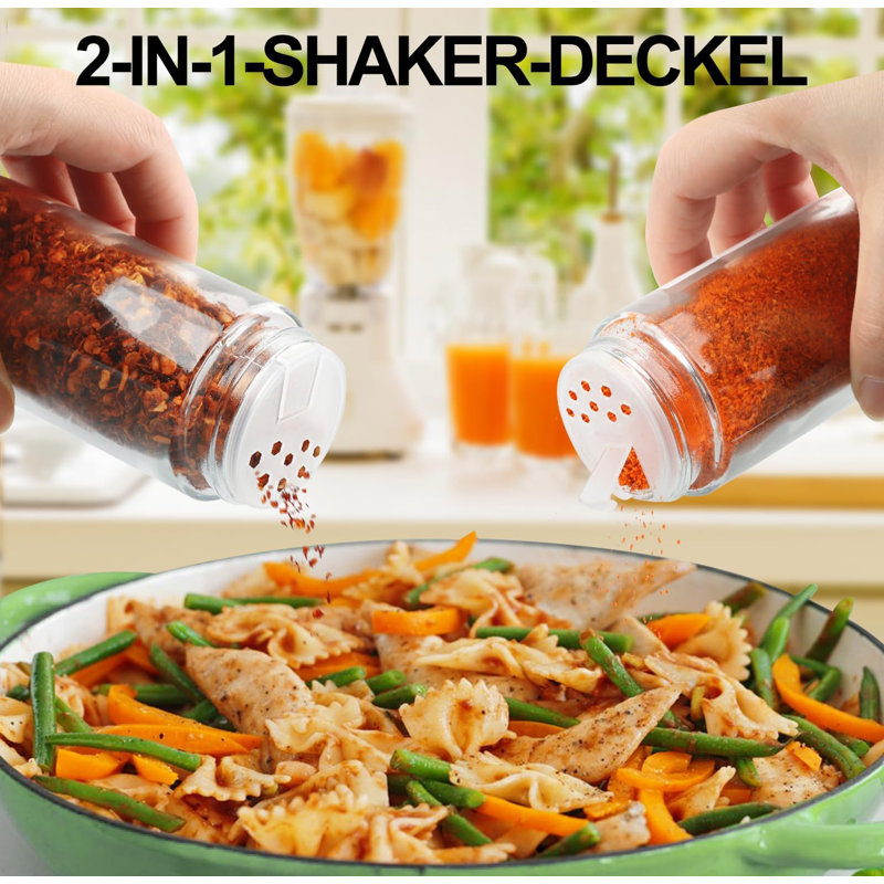 Glass Spice Jars With 398 Labels-4Oz 24 Pcs,Round Seasoning Jars With Bamboo Airtight Lids,Spice Container Set -Shaker Lids, Funnel,Brush And Marker Included