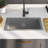 vidaXL Kitchen Sink with Strainer, Stainless Steel Top-Mount Sink, Fast Drainage, Anti-Corrosion-85501552-85501555