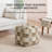 Marta 20" Brown Upholstered Pouf Ottoman-117292558