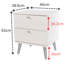 Augusta Curve 2-Drawer Bedside Table, White Wash