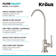KRAUS Allyn Transitional Bridge Kitchen Faucet with Pull-Down Sprayhead