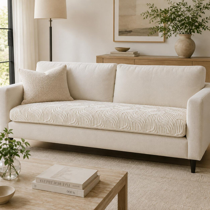 Housse de coussin à poils longs 1 pièce, housse de coussin de siège de canapé, housse de coussin lavable antidérapante - 70,9 po x 30,4 po