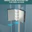 Porte de douche pliante l 30 po x H 72 po avec verre trempé, nickel brossé - installation flexible, cadre pliable d'utilité à long terme, réglable pour les espacements muraux