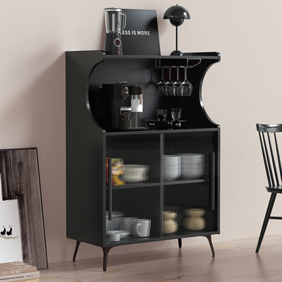 Buffet en bois manufacturé noir