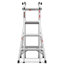 Échelle pliable en aluminium à positions multiples 17 pieds, structure en A et échelle droite, Ansi 250Lbs