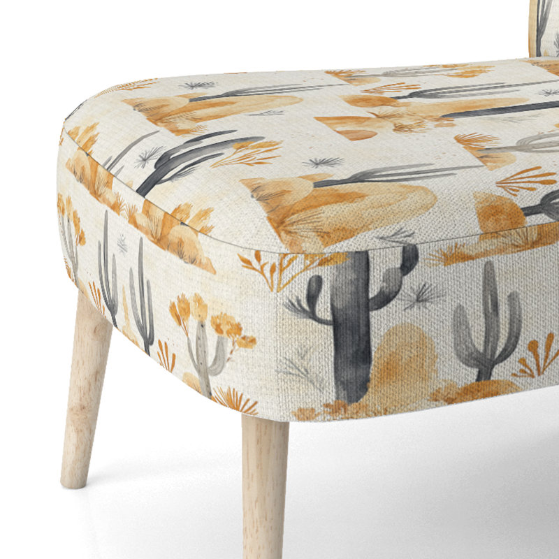 Chaise d'appoint abstraite rembourrée - chaise d'appoint boho désert minimal, Chaise d'appoint sans accoudoirs