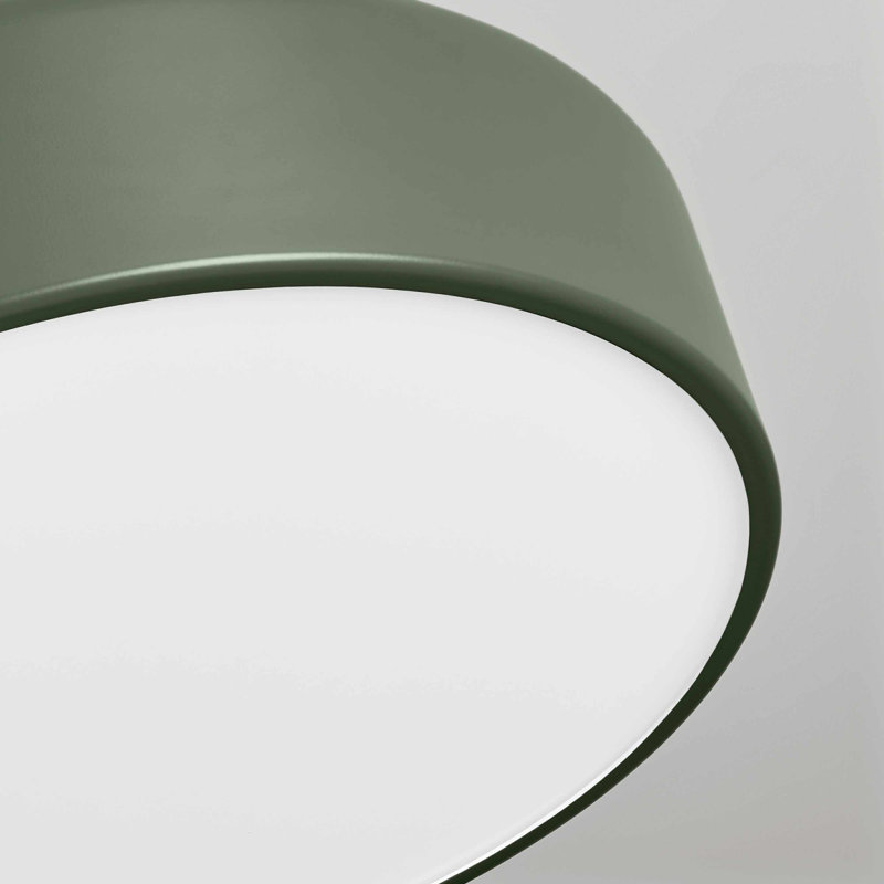 Bobber 1 - Light LED Flush Mount, Gray Green, 4" H x 12" W x 12" D