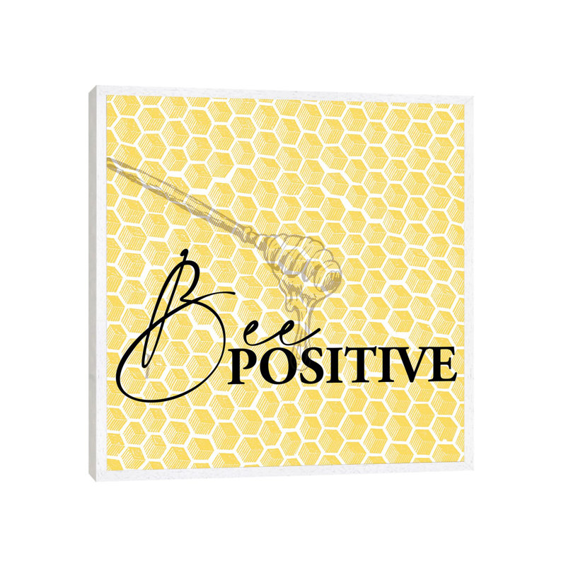 Bee III by Kimberly Allen - Print on Canvas, 93.98cm H x 93.98cm W x 3.81cm D, White Framed