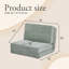 Canapé-lit pliant convertible de style cube, canapé-lit réglable à positions multiples, fauteuil-lit en mousse haute densité-157291684