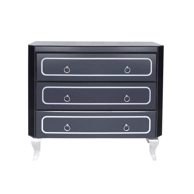 Barber 91cm W 3 - Drawer Chest of Drawers