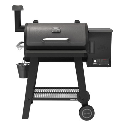 Barbecue à granules de bois 28 po Oakford avec surface de cuisson de 715 pieds carrés, grilles en acier, indicateur de vue I-site, barbecue à granules robuste avec connectivité Bluetooth - 910-0508
