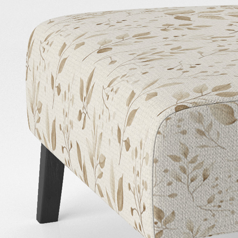 Fauteuil de chambre Floral, Pantoufle sans accoudoirs