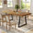 63" Solid Wood Rectangle Dining Table for 6-99372150