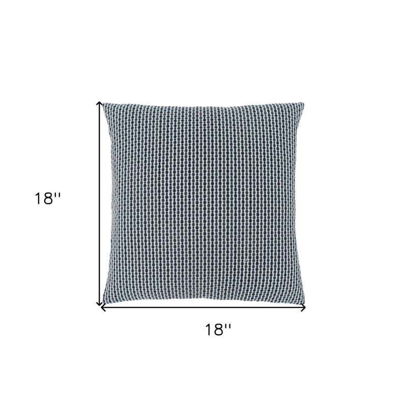 Pillows, Set Of 2, 18 X 18 Square, Insert Included, Accent, Sofa, Couch, Bedroom, Polyester, Blue/White Striped