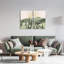 Boho Wall Art Canvas Cactus Desert Mountain Range Painting Prints Modern Southwest Boho Cactus Wall Decor - 16"x24"x2PCS (Green)