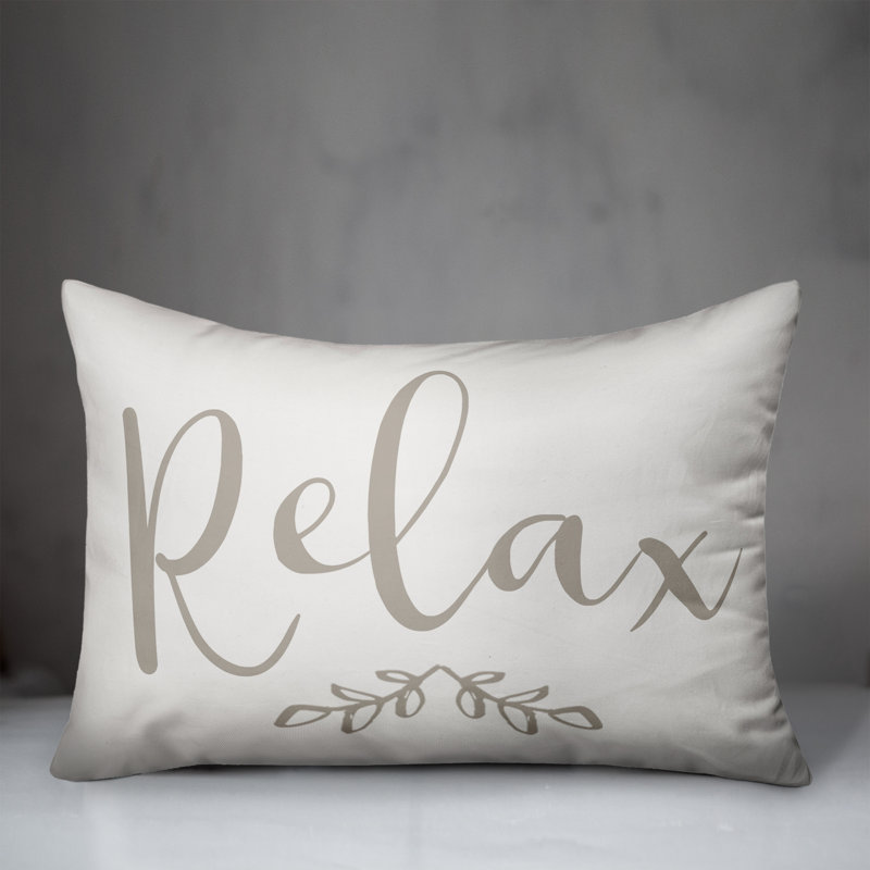 Relax Outdoor Rectangular Pillow Cover & Insert, White