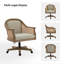 Chaise de bureau en rotin l 23,5 po Ackeron Farmhouse-1948044489