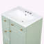 Meuble-lavabo de 61 cm (24 pouces) avec lavabo en céramique, 2 tiroirs, 1 porte, design élégant et peu encombrant pour les petites salles de bain-9893928-9893931