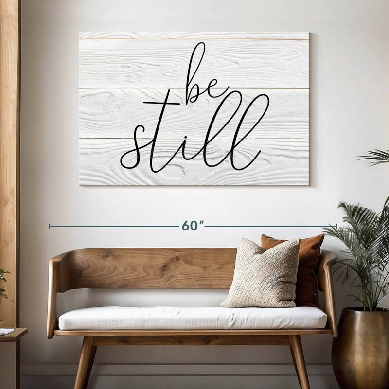Tergel Be Still, typographie I, H 32 po x l 48 po