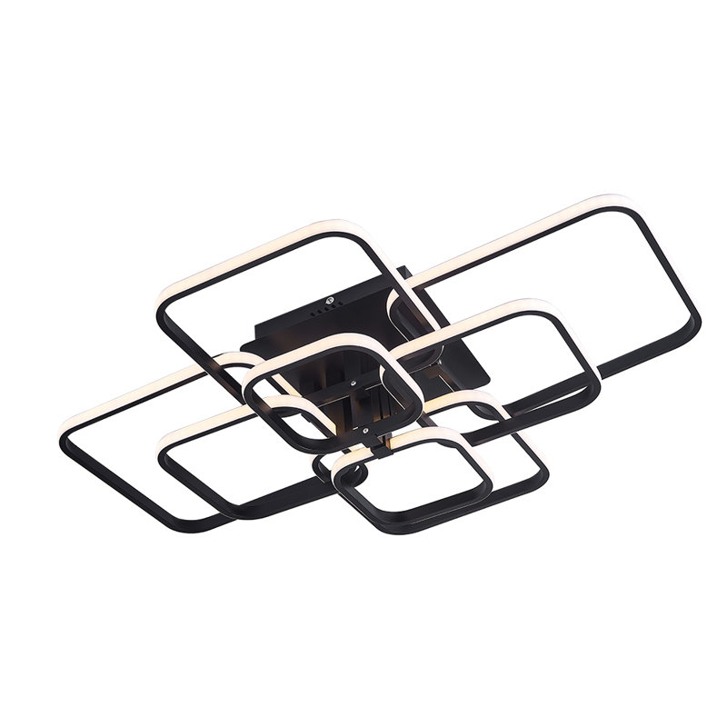 LED Semi Flush Mount, Black