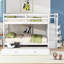 Lit superposé double au-dessus de double avec gigogne et escalier Jaleil-880914551