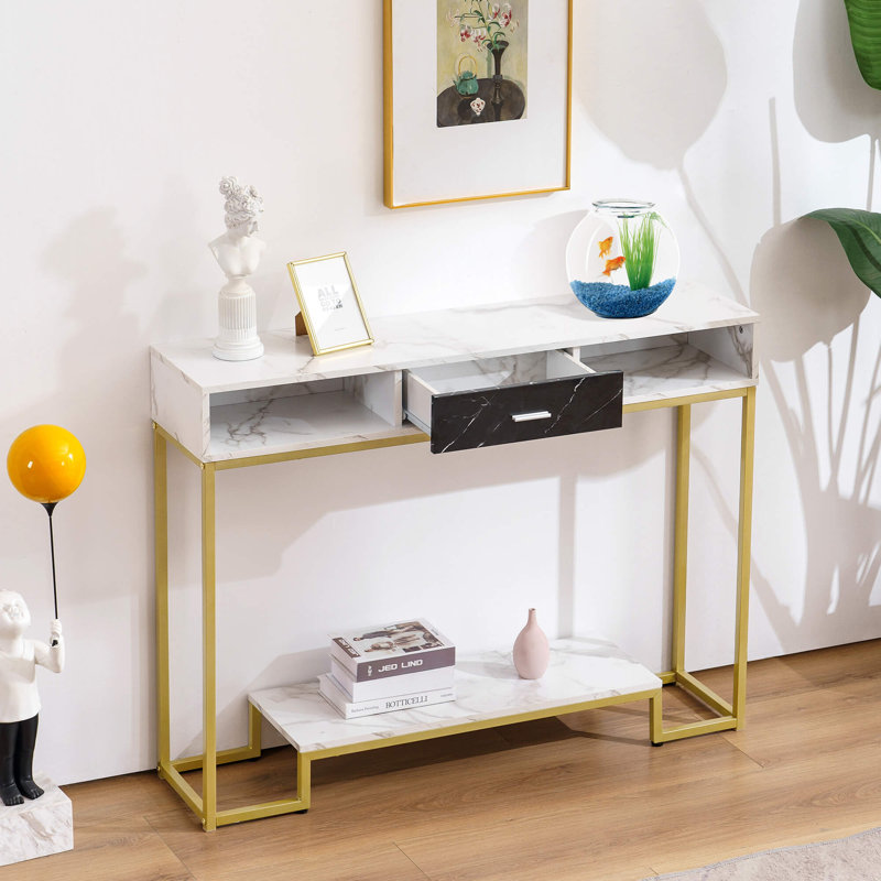 Console 47 po Maivor avec tiroirs et rangement pour chaussures